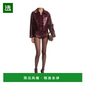 棕色 香港直邮SELF Leathe PF25091JBU SS2025 PORTRAIT 女士西服