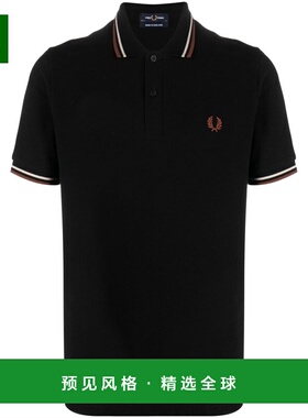 香港直邮FRED PERRY 男士T恤 M12T24 AW2023 黑色
