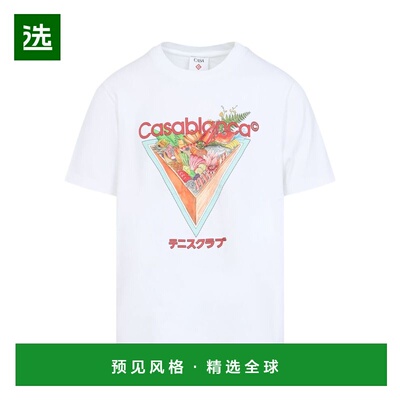 CASABLANCA 男士T恤 MAW25JTS00101 AW2025 白色 Short sleeves.