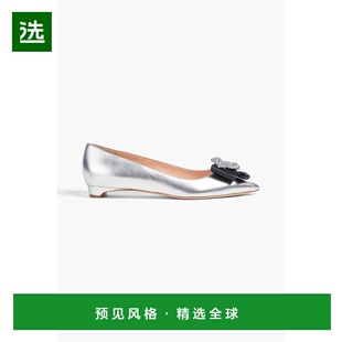 1h可退 香港直邮Rupert Sanderson 女士 Bedfa 水晶装饰金属感皮