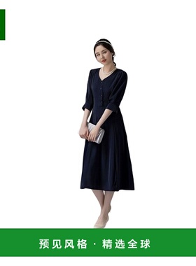 【日本直邮】dress+女士连衣裙时尚雪纺礼服晚礼服秋冬季新款女连