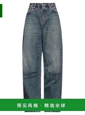 1h可退 香港直邮R13 女士 宽松牛仔长裤 blue蓝色 舒适时尚