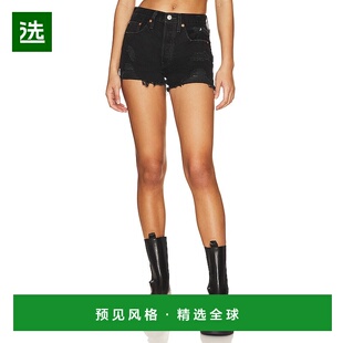 1h可退 香港直邮Levi'S 李维斯 女士 黑色 501 牛仔短裤 56327