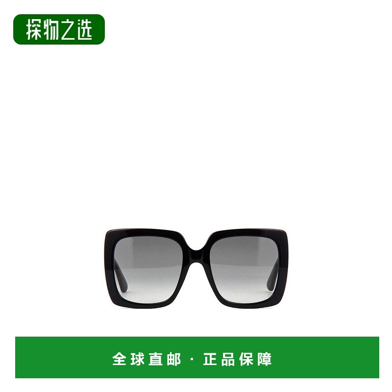 Gucci 黑色方形框太阳镜 GG0418S古驰眼镜