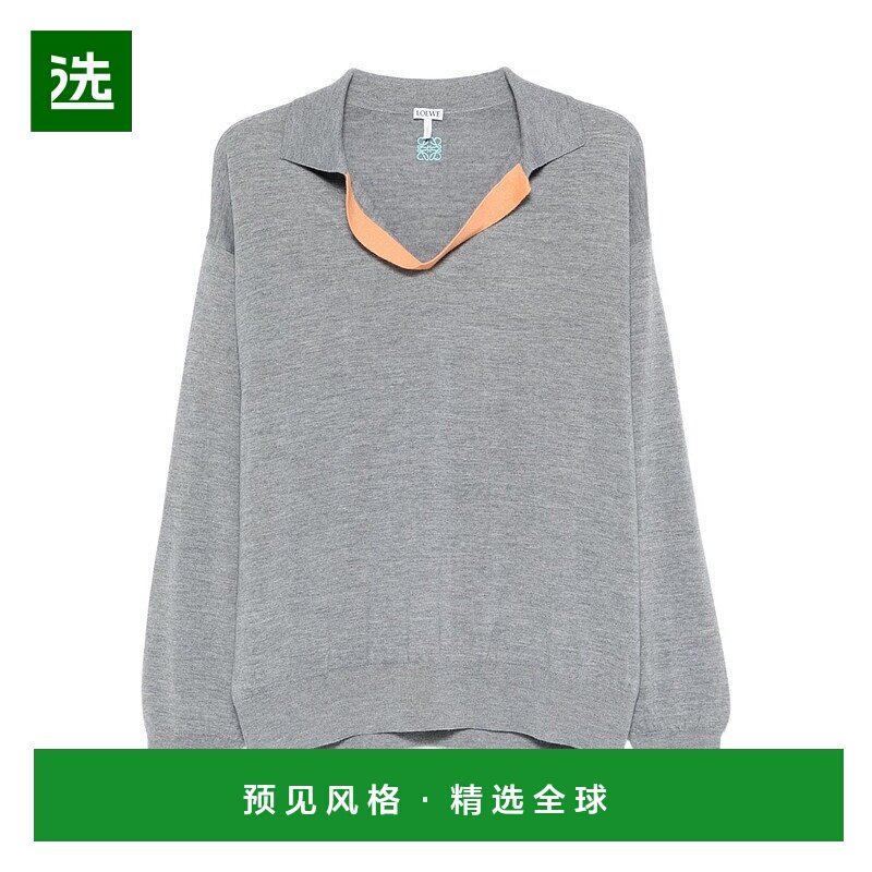 1h可退 香港直邮LOEWE 罗意威 男士 and Polos T恤灰色POLO衫 H52