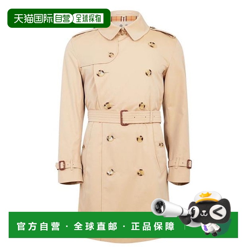 1h可退 香港直邮Burberry 巴宝莉 男士 Kensington 棉质风衣