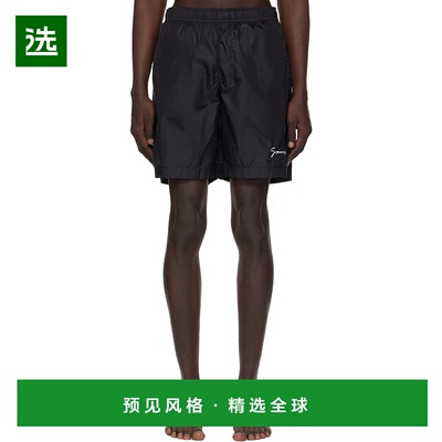 香港直邮Givenchy 纪梵希 男士 黑色徽标刺绣泳裤 BMA01L1537短裤