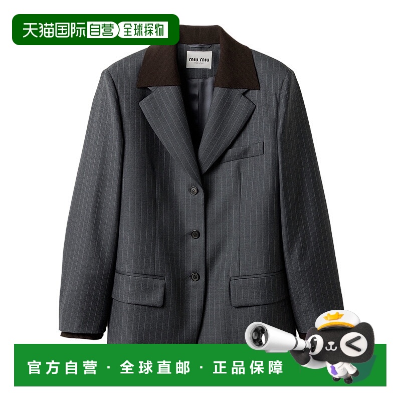 香港直邮Miu Miu 羊毛长袖西装外套 MH2005174XSOOO