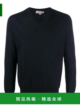 香港直邮Canali 男士针织毛衣 C0029MK00077300 AW2021 黑色 藏青