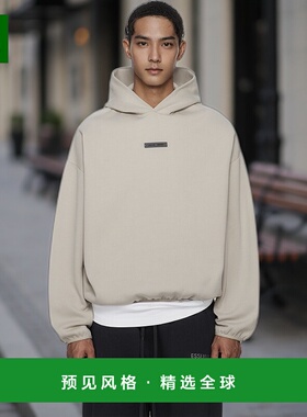 1h可退 香港直邮Essentials 男士 灰褐色 Modern Fit Fleece 连帽