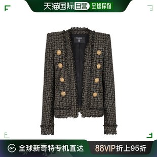 BF1SK455VD57 香港直邮Balmain 金银丝粗花呢休闲夹克