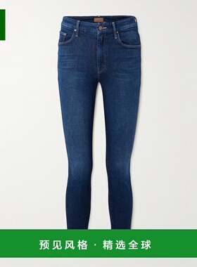1h可退 香港直邮mother 女士 Looker 高腰紧身牛仔裤 14012219TBK