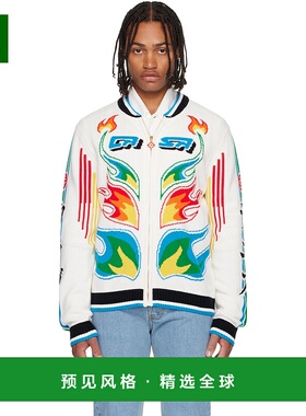 1h可退 香港直邮Casablanca 男士 白色 Flame Laurel Cotton Knit