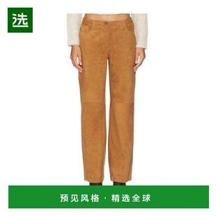 1h可退 香港直邮LA LIGNE 女士 Jenny 绒面革裤子 LLC14249