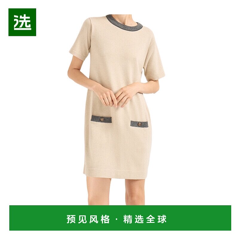 香港直邮Brunello Cucinelli 圆领短袖连衣裙 M16235A90