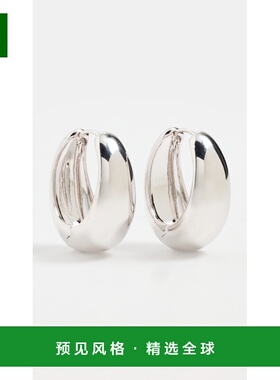 1h可退 香港直邮Shashi 女士 Cameron 银色耳环 metal金属色 舒适