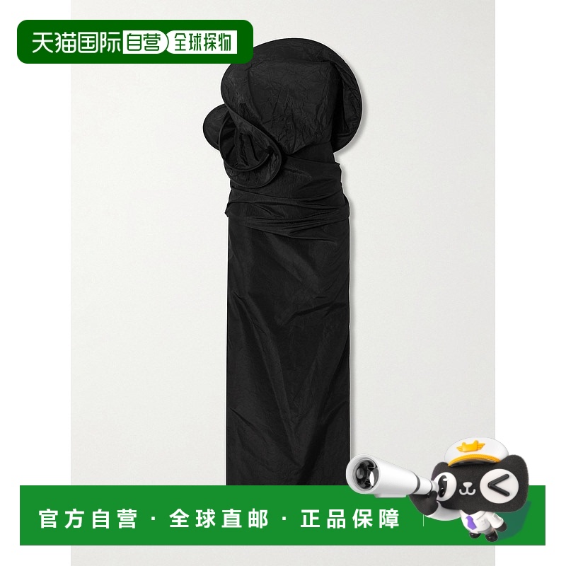 香港直邮magda butrym 女士 抹胸褶皱真丝塔夫绸长款连衣裙 20072