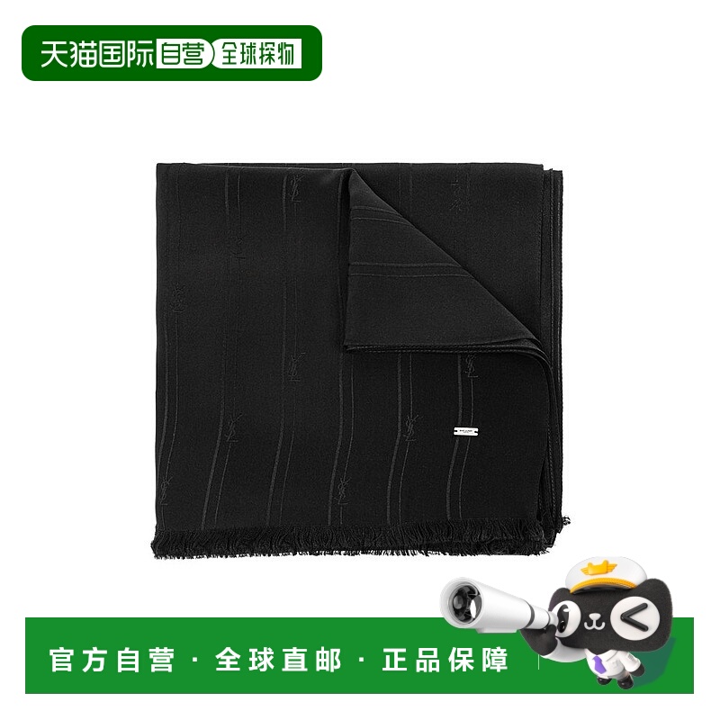 香港直邮Saint Laurent 圣罗兰 男士 CASSANDRE 图案提花围巾 760