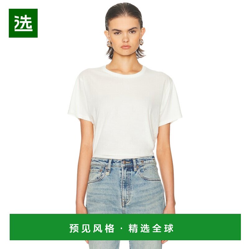1h可退 香港直邮R13 女士 紧身束腰T恤 R13WK290K001B white白色