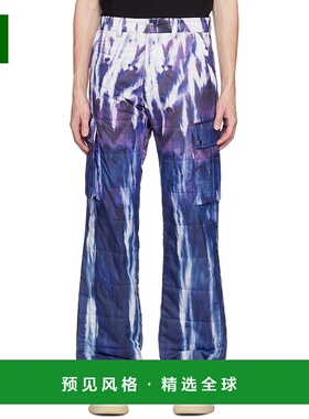 香港直邮1h可退 AMIRI 男士 紫色扎染工装裤 PS23MAW017 purple紫