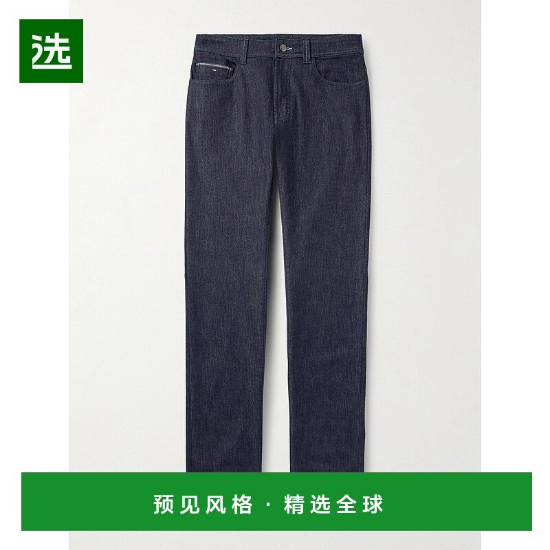 1h可退 香港直邮Canali 康钠丽 男士 Selvedge-Trimmed 修身直筒