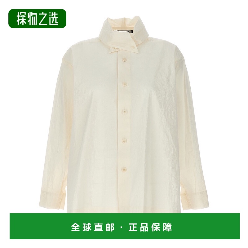 1小时内可退 欧洲直邮issey miyake 女士 衬衫三宅一生亚麻