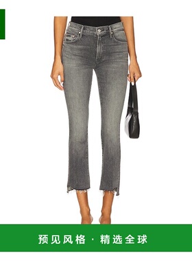 1h可退 香港直邮mother 女士 Insider Step 短款磨损牛仔裤 11575