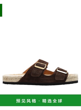 香港直邮MANEBI 女士凉鞋 R57R0COCOA SS2024 黑色 圆头拖鞋