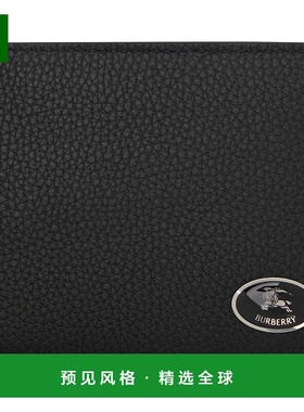 1h可退 香港直邮Burberry 巴宝莉 男士 黑色 Knight Stamp 钱包 8