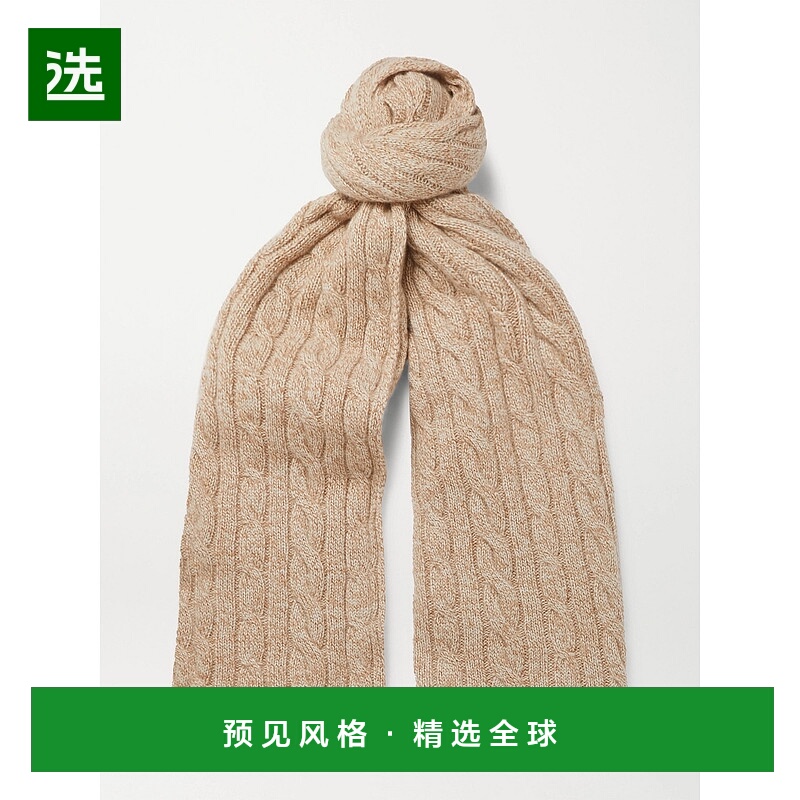香港直邮Loro Piana 诺悠翩雅 男士 粗线针织婴儿羊绒围巾 FAL461