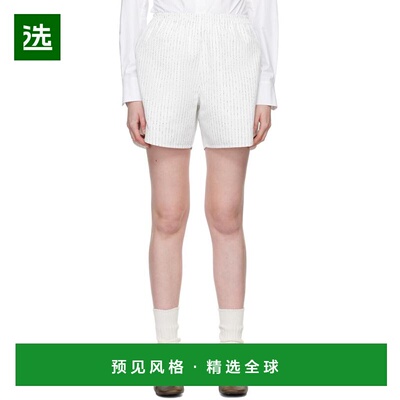 【美国直邮】Recto|灰白色 Nep 条纹短裤直筒裤时尚休闲 柔软百搭