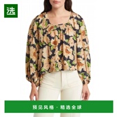 美国直邮 100 THE Victorian 1h可退 Print GREAT Rose 真丝衬