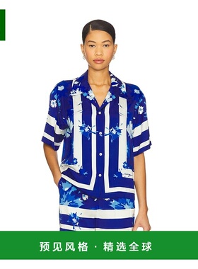 1h可退 香港直邮Msgm 女士 印花短袖排扣上衣 3842MDE12A257354