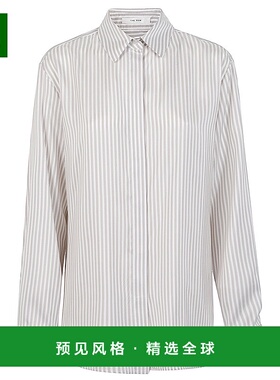 1h可退 香港直邮The Row 女士 Vanda 条纹真丝衬衫 9065W3844