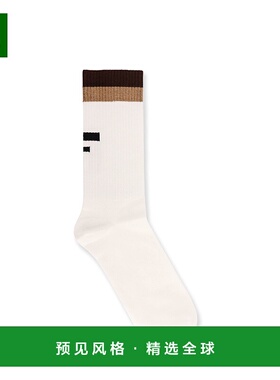 1h可退 香港直邮Fendi 芬迪 男士 FF图案袜子 FXZ977AUEC中筒袜