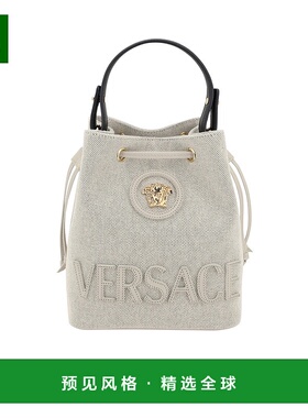 香港直邮Versace 抽绳水桶包 10182971A13696斜挎包单肩包手提包