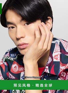 1h可退 欧洲直邮LV路易威登 Club系列男士黑色纯银链条手链首饰