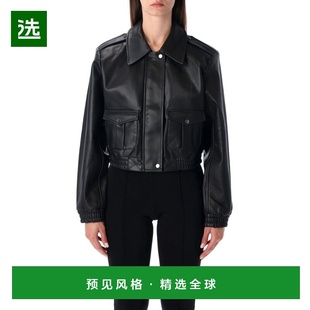 1h可退 香港直邮THE GARMENT 女士 BROOKLYN 黑色再生皮革短夹克