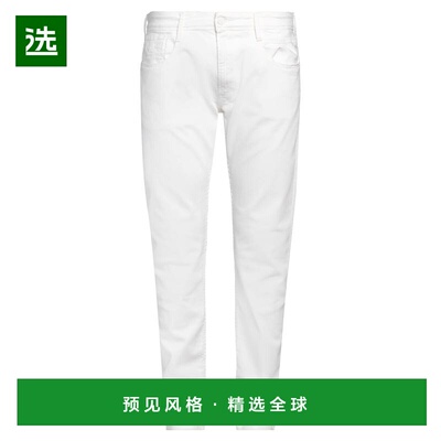 1h可退 香港直邮Replay 男士 牛仔长裤 white白色 舒适时尚牛仔裤