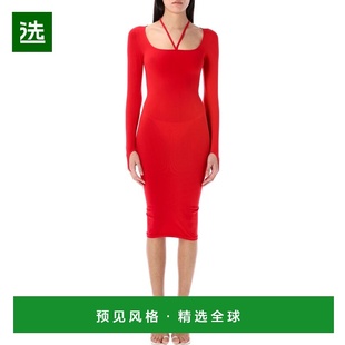 1h可退 香港直邮ANDREĀDAMO 女士 SCULPTING 针织中长连衣裙 PS25