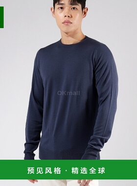 韩国直邮JOHN SMEDLEY Marcus 烟蓝色圆领针织衫 男士 商务休闲 2