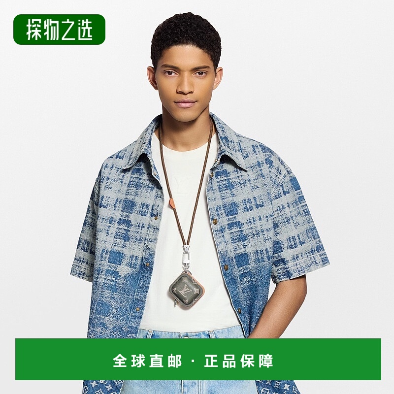 1h可退 欧洲直邮LV路易威登 Pods男士卡其绿帆布老花图案挂饰