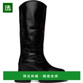 美国直邮 靴 Miista 女鞋 1h可退 时装 黑色Meike高筒靴 靴子