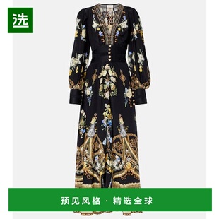 1h可退 香港直邮camilla and marc 女士 Ottoman 优雅花朵真丝长