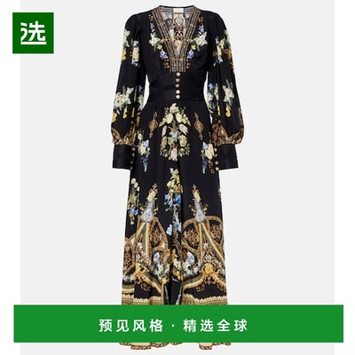 1h可退 香港直邮camilla and marc 女士 Ottoman 优雅花朵真丝长