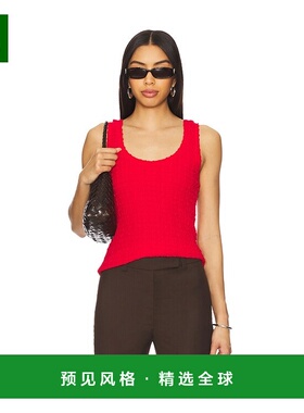 1h可退 香港直邮enza costa 女士 起皱背心上衣 PKV3948 red红色