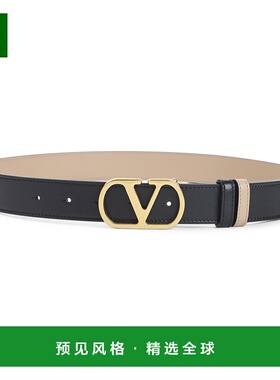 香港直邮valentino 华伦天奴 女士 黑色皮革双面皮带 7W2T0SQ3IYR