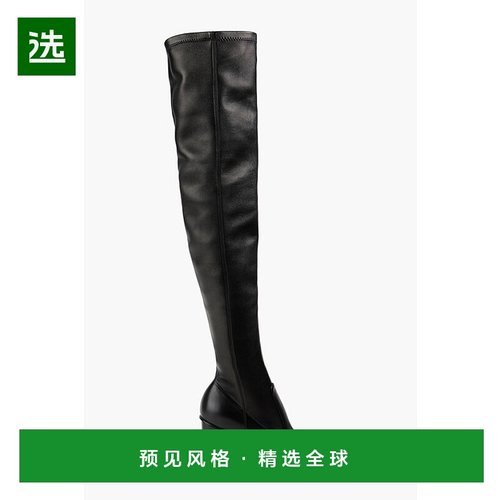 1h可退 香港直邮MaxMara 麦斯玛拉 女士 Damier 皮质过膝靴子 234