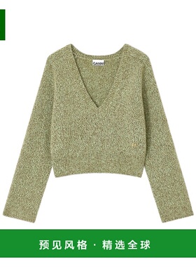 1h可退 香港直邮Ganni V领毛衣 K2621
