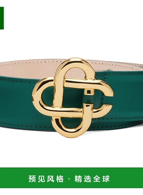 1h可退 香港直邮Casablanca 男士 绿色 CC Logo Buckle 腰带 APF2